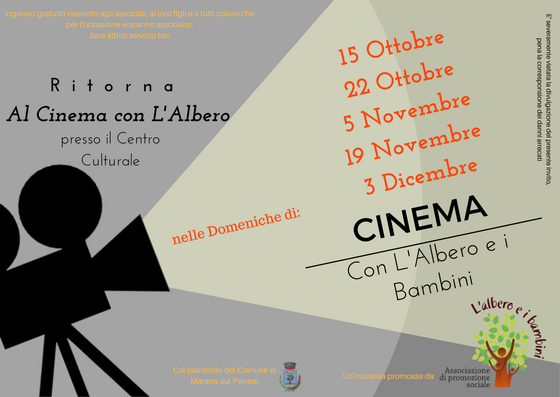 Al cinema con l’Albero e i Bambini